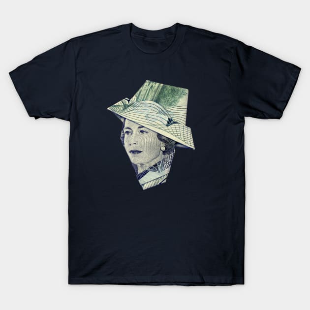 YOUNG QUEEN ELIZABETH / MONEY ORIGAMI T-Shirt by yosuke